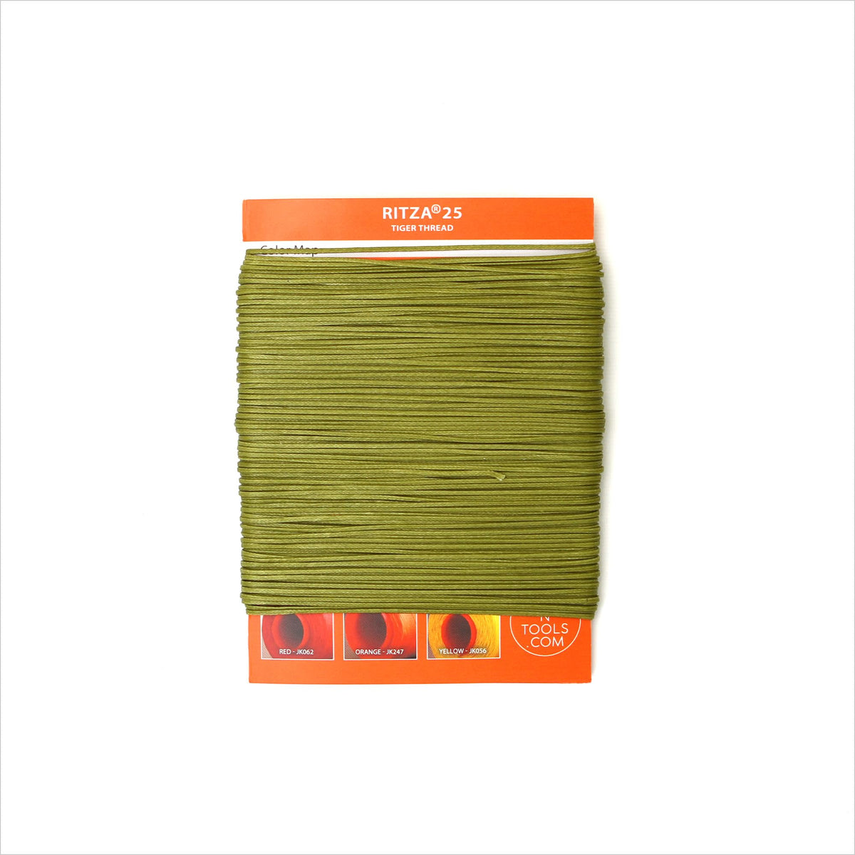 for Leather Craft | Waxed Tiger Thread | 1.2mm Pea Green Polyester