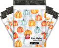 10x13 (100) Fall Pumpkin Designer Poly Mailers Waterproof Self Sealing Tear Resistant Polymailers Shipping Envelopes