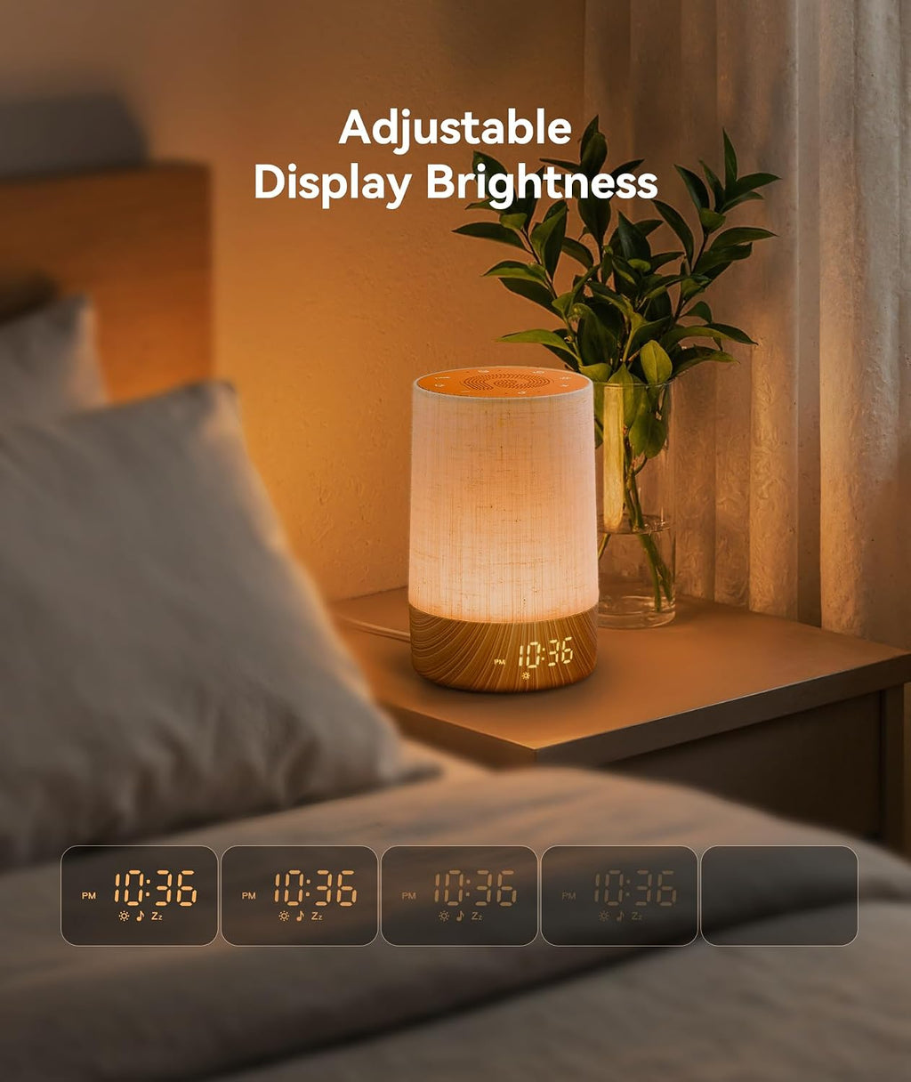 Sunrise Alarm Clock, Sound Machine with Alarm Clock &Wake Up Light | Dimmable Night Light, 29 Soothing Sounds, Sound