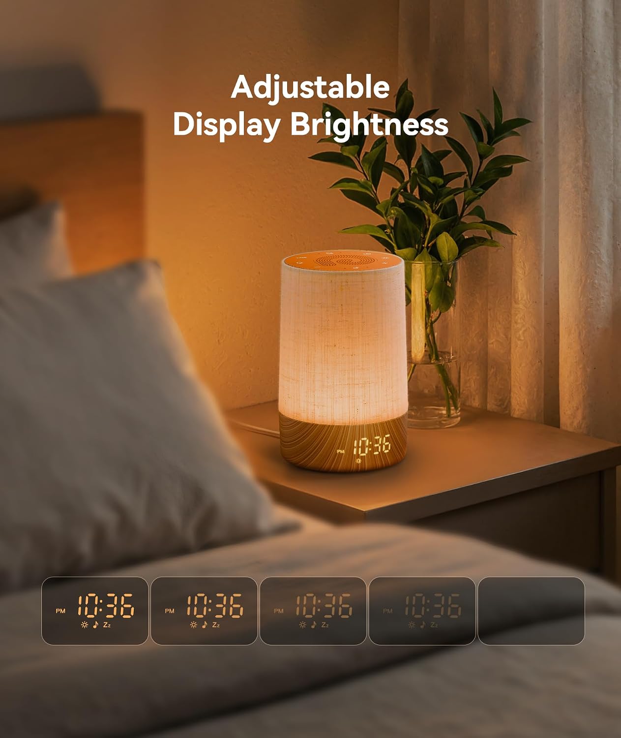 Sunrise Alarm Clock, Sound Machine with Alarm Clock &Wake Up Light | Dimmable Night Light, 29 Soothing Sounds, Sound