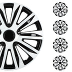 Hubcaps Wheel Cover 17" 4 PCS Black & White