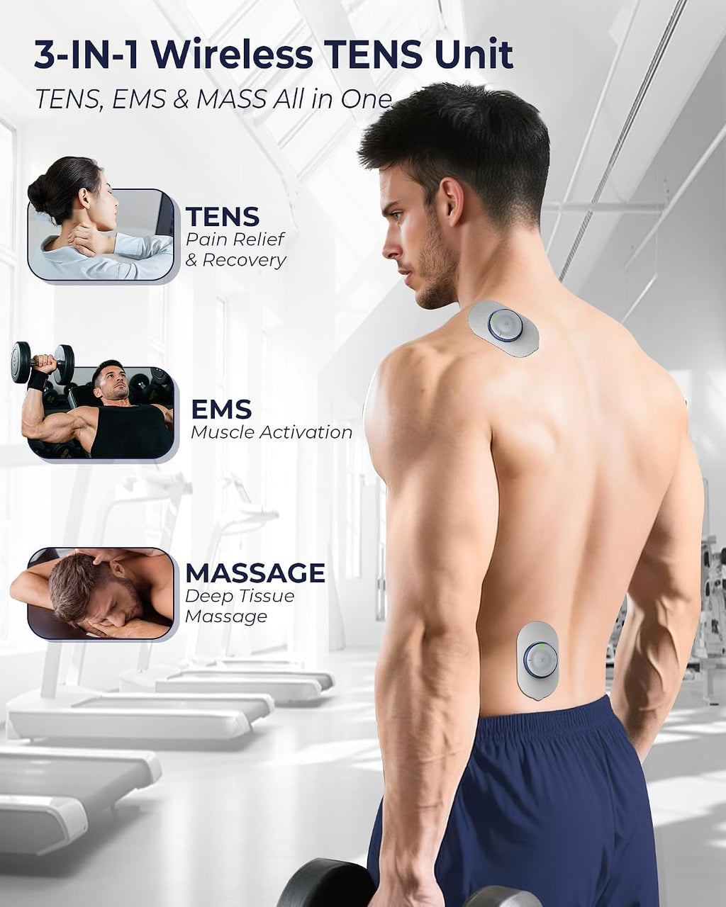Wireless TENS Unit Muscle Stimulator, Pocket-Sized, Model U13