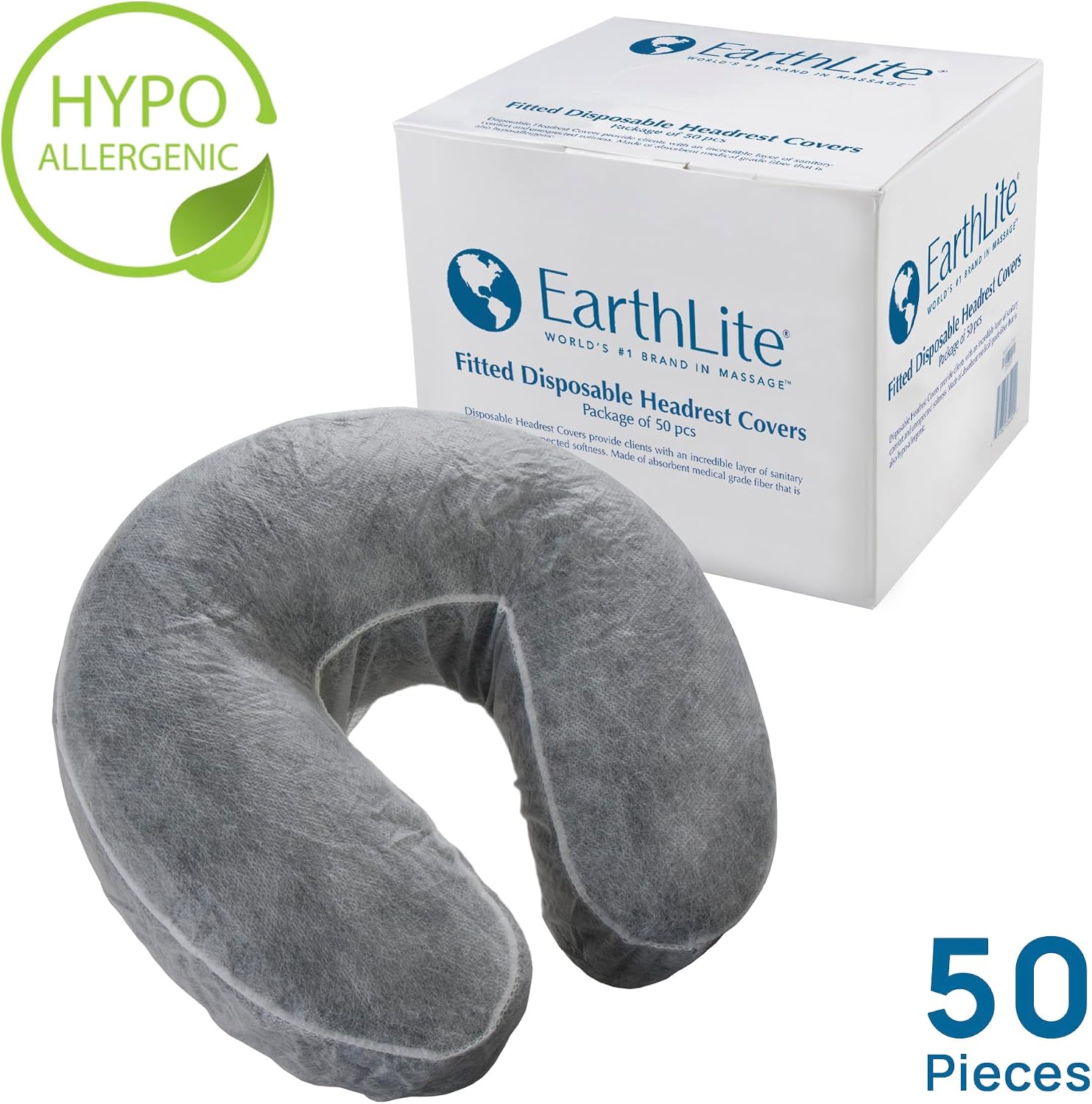 EARTHLITE Fitted Disposable Face Cradle Covers – Medical-Grade, Soft, Non-Sticking Massage Headrest Covers for