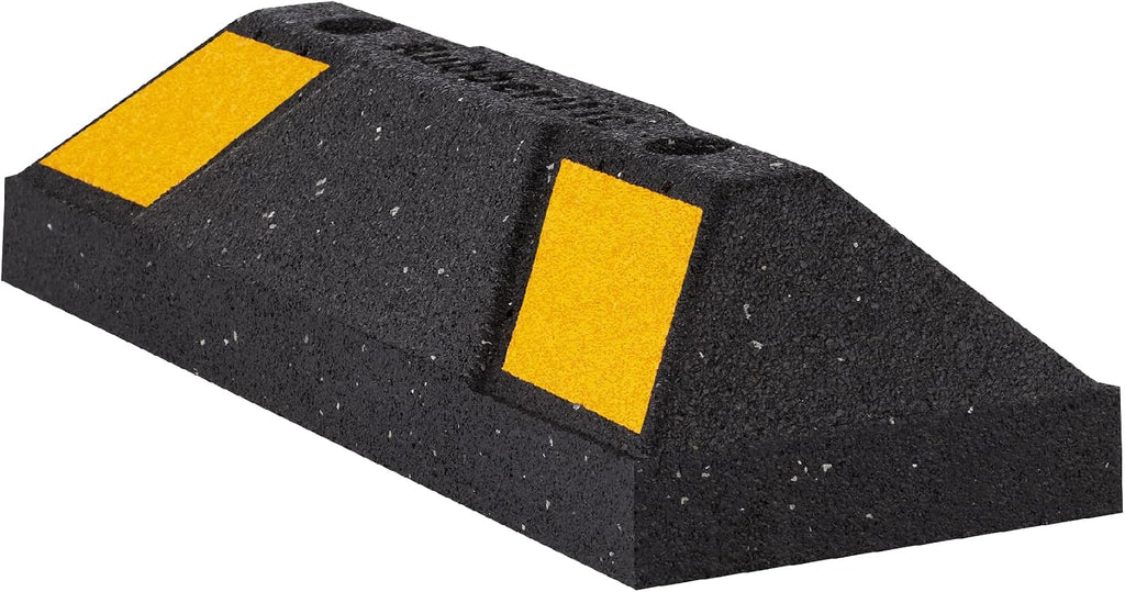 Heavy Duty Rubber Parking Stop Durable Easy to Install Reflective Parking Curb Garage Car Stopper for Indoor and