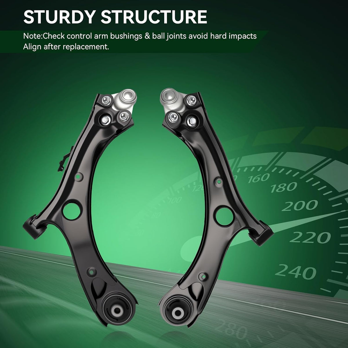 AUQDD 2Pc Suspension Front Lower Control Arm and Ball Joint Assembly Compatible With 2016-2019 2020-2022 Ho-nda HR-V (Replace # K623316 K623315 51360T7WA00 51350T7WA00)