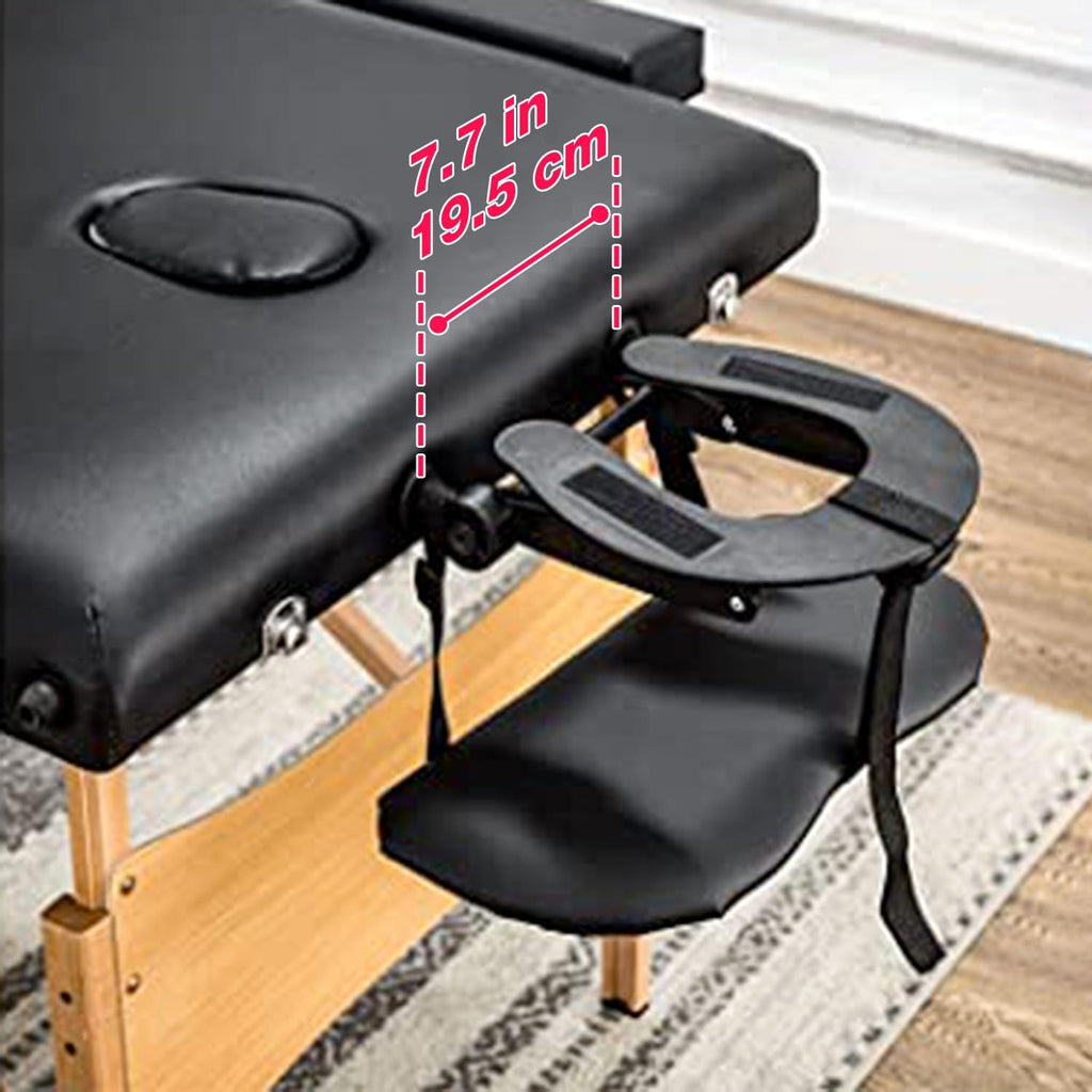 Universal Massage Table Face Cradle, Adjustable Multi-Angle | Professional Spa Bed Headrest Platform for Therapists