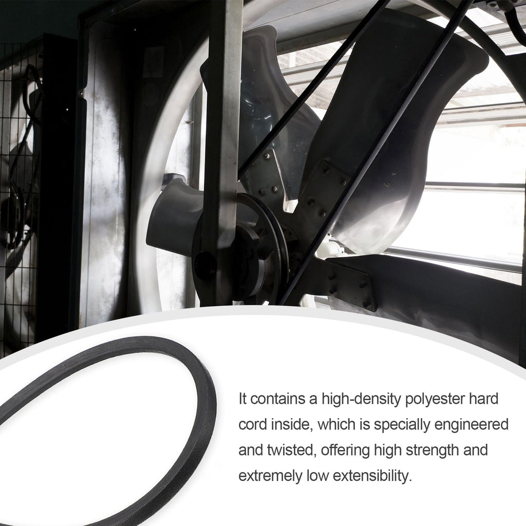 uxcell 3pcs 3V900 Rubber V Belt 90" Length x 0.38" Width x 0.31" Thick, Industrial Power Transmission Belt