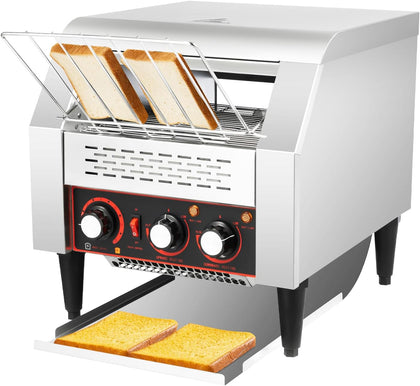 Commercial Conveyor Toaster, 2200W 300 Slices/H Toaster Conveyors Heavy Duty Industrial Conveyor Toasters Stainless