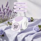 500 Labels/Roll 2" Purple Round Thermal Labels, Waterproof Circle Blank Thermal Sticker Compatible with Direct