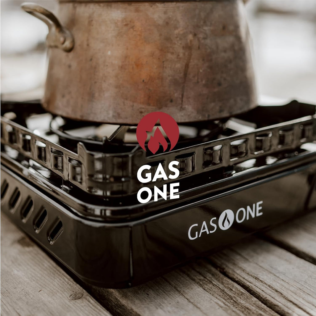 GasOne 15,000 BTU Propane or Butane Stove Dual Fuel Stove Portable Camping Stove - Patented - with Carrying Case