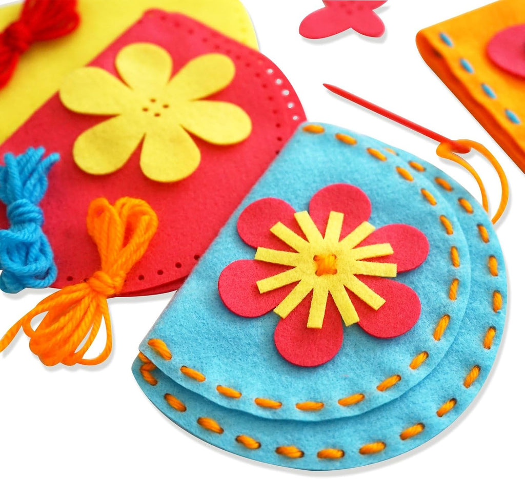 Sew Your Own Purses - Sewing Kit for Kids - Felt Crafts for Kids - Sewing Ages 4-8 Plus - Felt Kit - Helps Develop