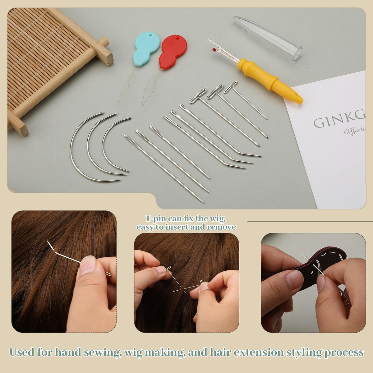 153 Yard Hair Extension Thread Sewing Needles Making Wigs
