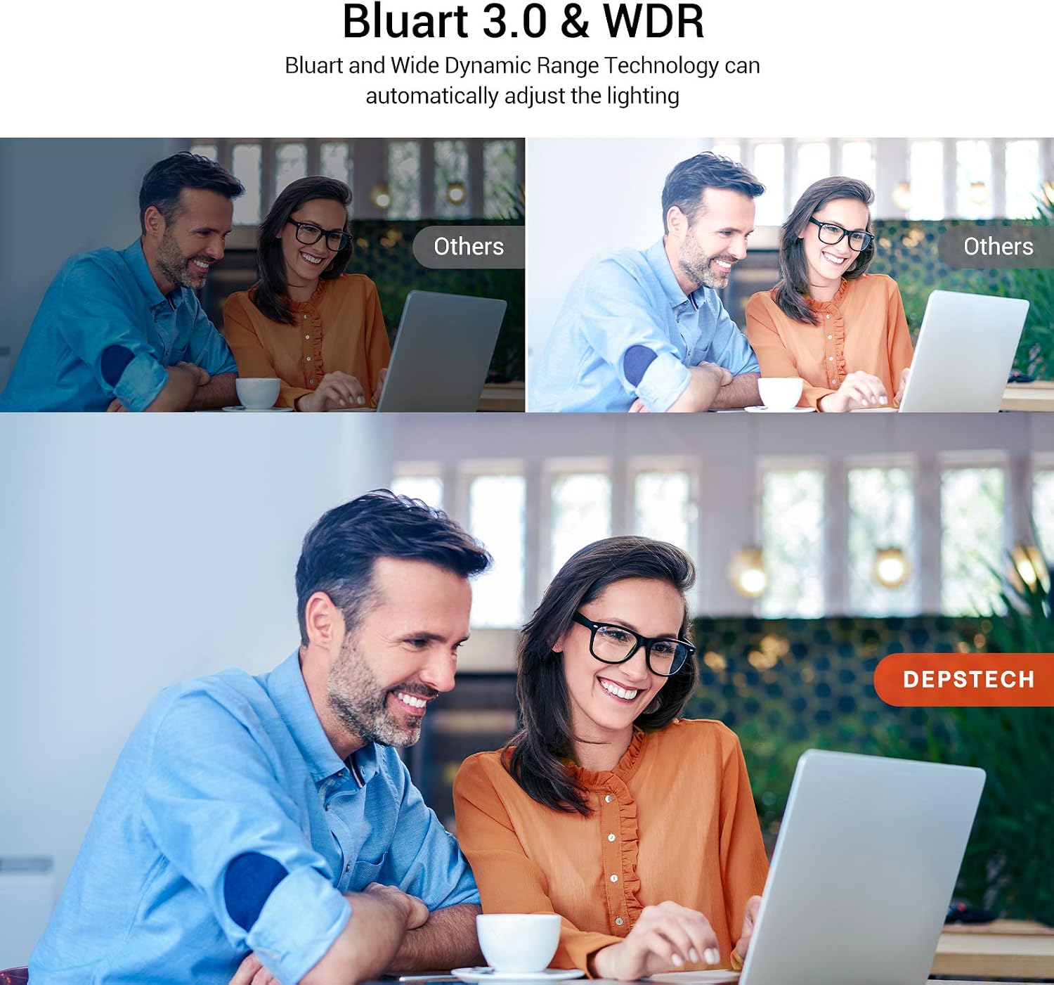 4K Webcam, DW49 HD 8MP Equipped with Sony Sensor Autofocus Webcam with Microphone, Privacy Cover, Plug Play USB