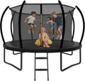 14FT Trampoline Outdoor for Kids with Safety Enclosure Net and Ladder, ASTM Approved Recreational Trampoline