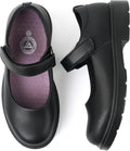 Girls Mary Jane School Dress Shoes Hook Loop Strap Non-Marking Sole for Everyday and Parties