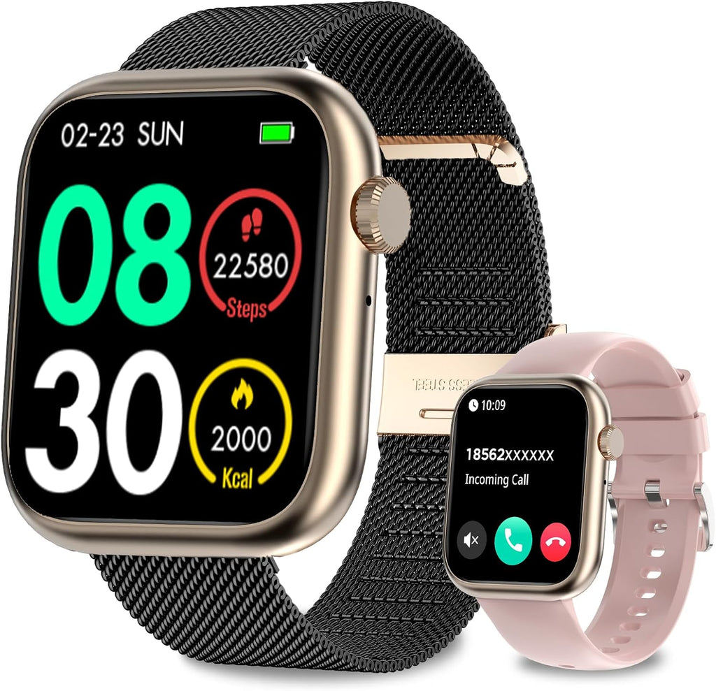 Smart Watches for Men Women(Answer/Make Calls),7 Day Battery Fitness Watch with SpO2/HR/Sleep/BP Monitor,120+ Sports