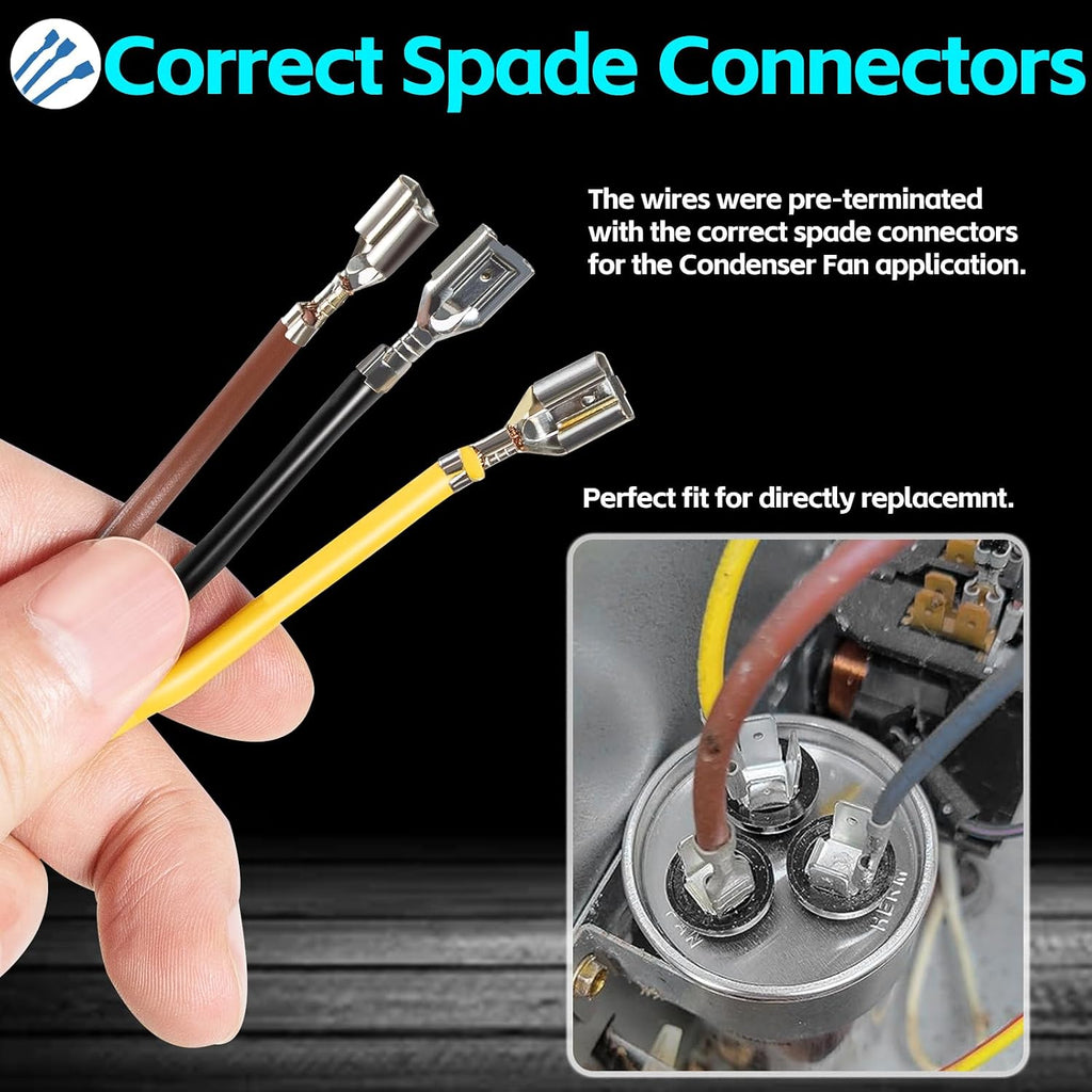 Replace for Genteq #GE3905 Condenser Fan Motor Carrier 5KCP39EGS070S 5KCP39EGY823S, Dayton 6DLL0, Bryant Payne