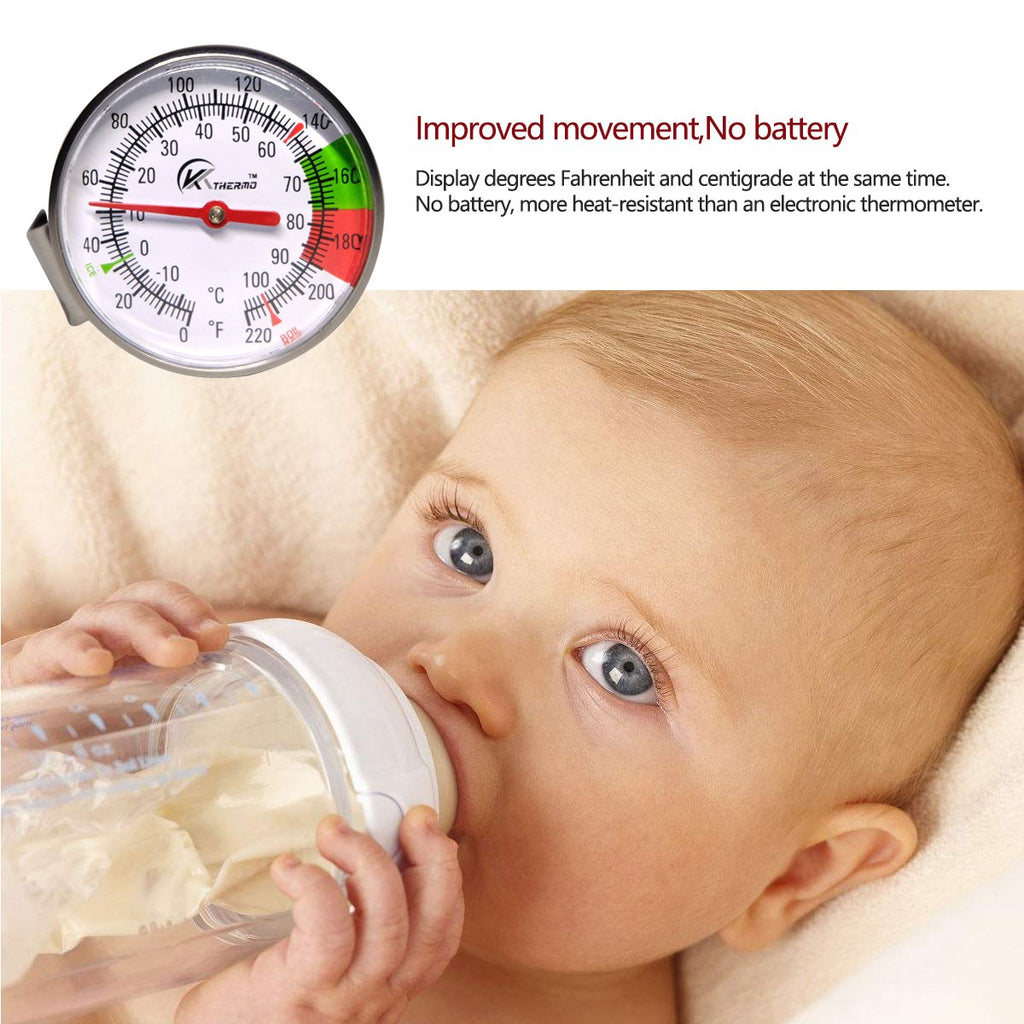 Instand Read 2-Inch Dial Thermometer,Best for The Coffee Drinks,Chocolate Milk Foam