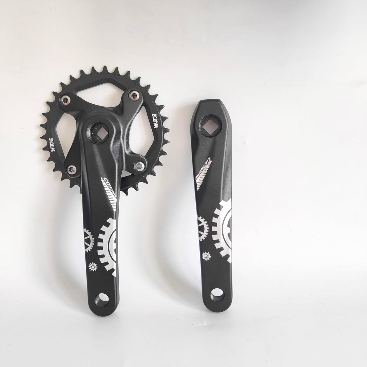 CNC 34T Single Speed Crankset 104BCD 170mm Aluminum