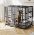 54 inch Heavy Duty Indestructible and Escape-Proof Dog Crate Cage Kennel for Large Dogs, High Anxiety Dog Crate with