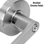 Master Lock Keyed Entry Door Lock, Commercial Grade Chrome Lever SLCHKE26D