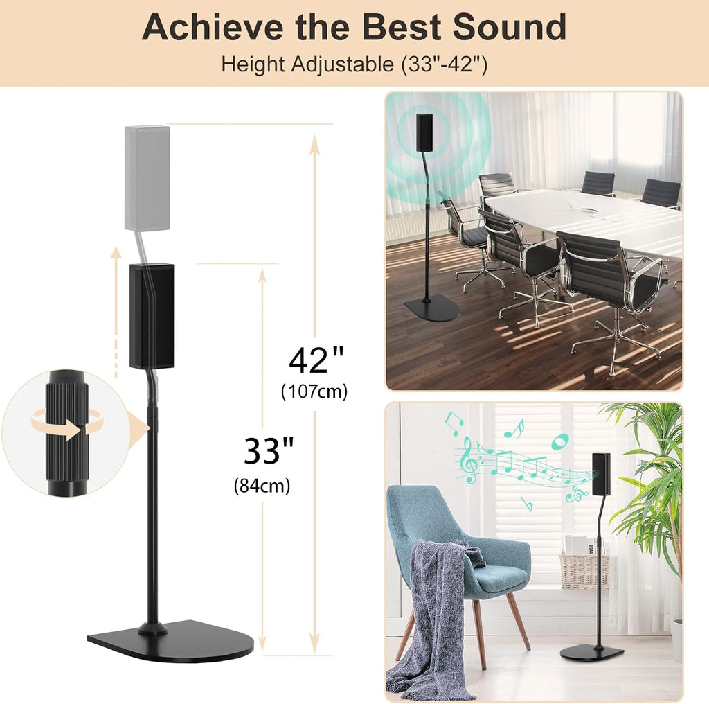 Height Adjustable UFS-20 Stand for Bose Speaker Stands, with Slideconnect Bracket