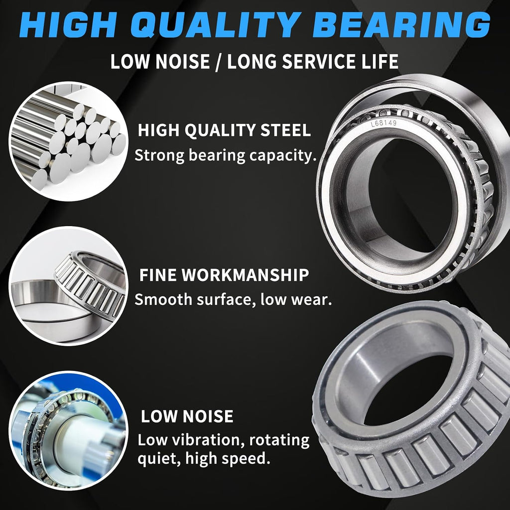 2Sets Trailer Hub L44649 L68149 Bearings Kit for 3500 lb #84 Axle