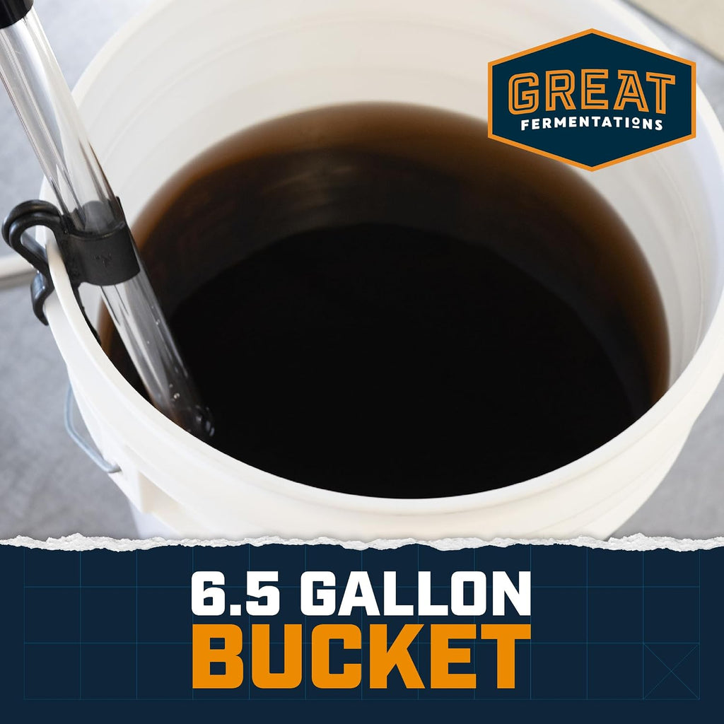 6.5 Gallon Fermenting Bucket - BPA Free Food Grade Fermentation Bucket without Lid - Multi-purpose Reusable Brewing