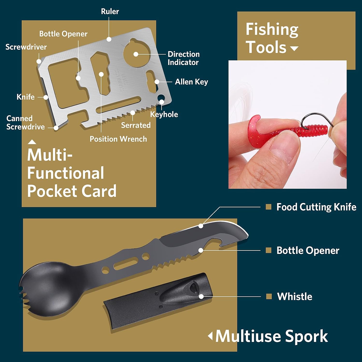 Gifts for Fathers Day Survival Kits for Men Dad Husband Him, 13 in 1 Survival Gear and Equipment Tactical Tools for