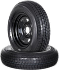 2-Pack ST205/75D15 Trailer Tires and15" Rims, 5 Lug on 4.5" Bolt Pattern, 6PR Load Range C, Heavy Duty 205 75 15
