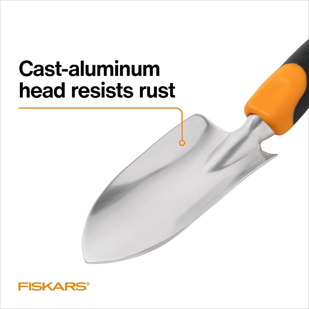 Fiskars Trowel, Heavy Duty Gardening Hand Tool with Hang Hole