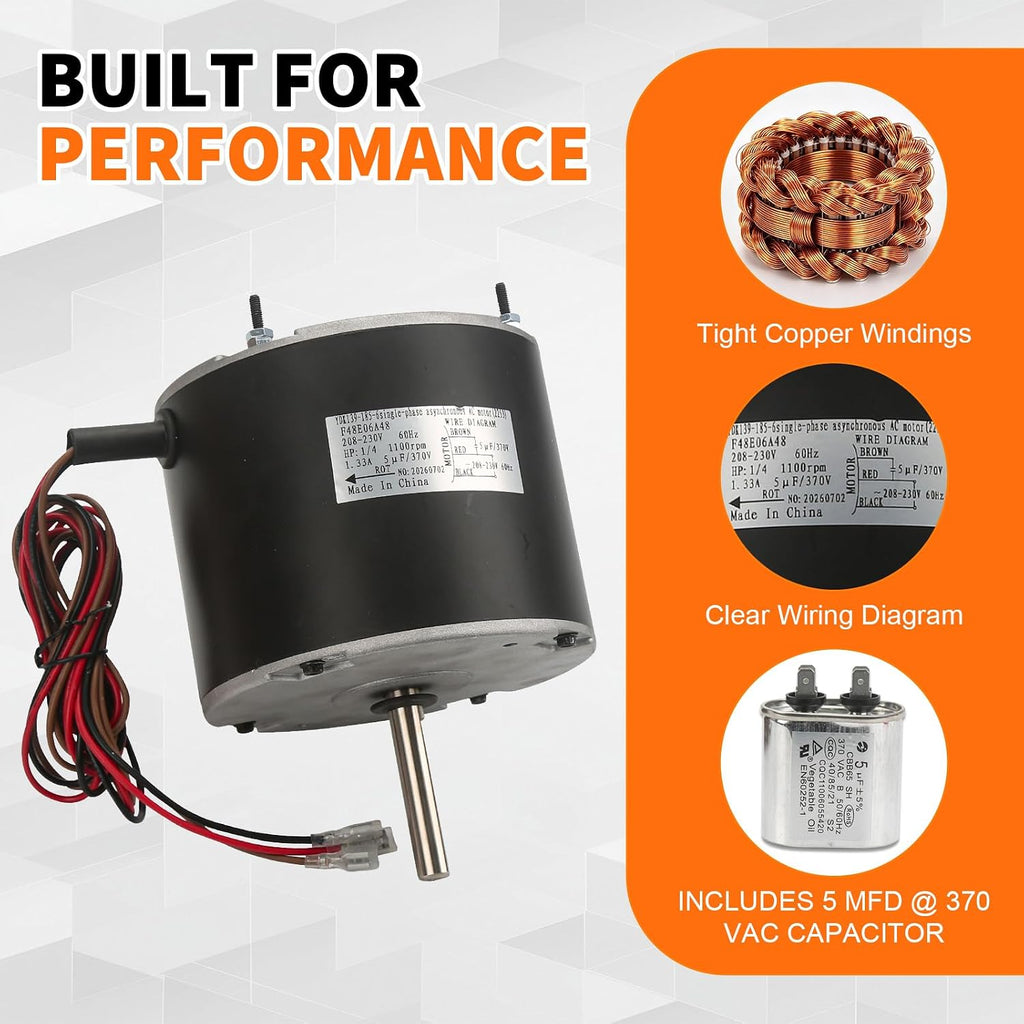F48E06A48 Condenser Fan Motor Fit for York Coleman HVAC & Refrigeration