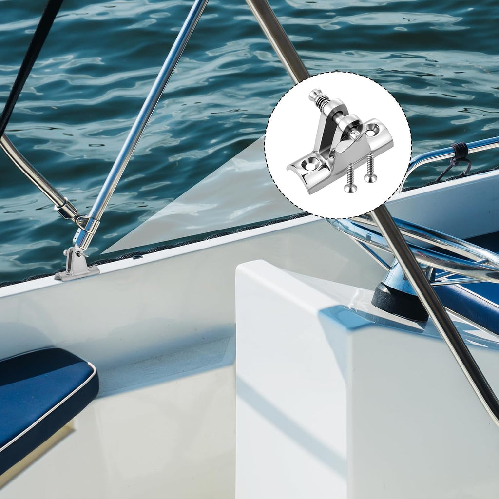 Arrowbash 4 Pack Bimini Deck Hinge Quick Release, 316 Stainless Steel