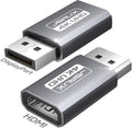 4K DisplayPort to HDMI Adapter 2 Pack, Uni Directional DP Source to HDMI Display Converter, 4K@30Hz, 2K@60Hz