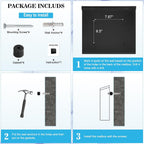 Mail Boxes with Combination Lock,Locking Mailbox Wall Mounted,Security Metal Mailbox Drop Box, Modern Large