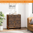 4 Pack Durable Storage Cube Bins with Wood Grain,Thickened Fabric Box,Storage Baskets for Open