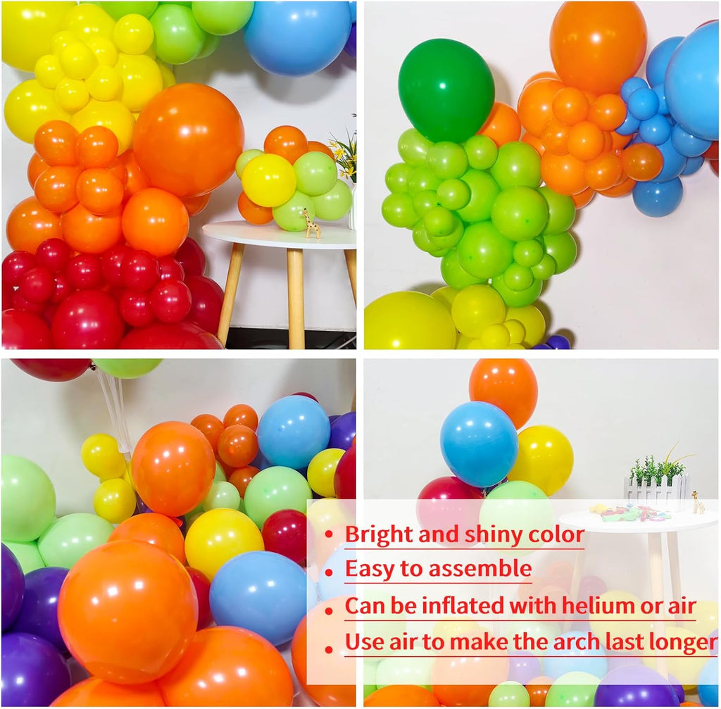 Rainbow Balloon Arch Kit 111Pcs 18 12 5 Inch Latex Colorful Party Balloons Garland for Birthday Baby Shower Wedding