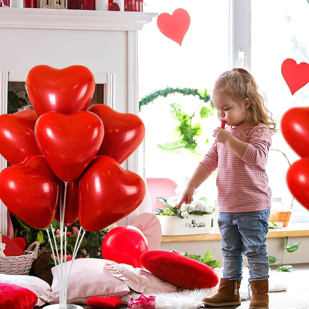 4 Sets Balloon Stand Kit Balloon Sticks With Base for Table, Balloon Stands for Floor Balloon Arch Kit for Party