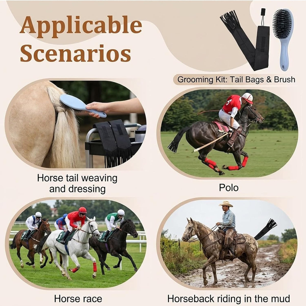 Equine Mane & Tail Combs Horse Brush