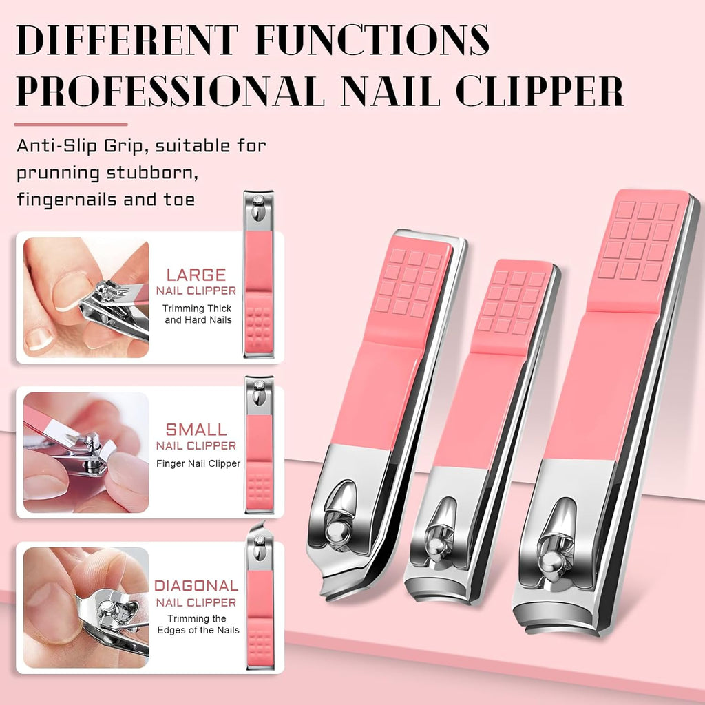 Manicure Pedicure Set, 12 Pcs Nail Care Kit for Women, Mens Nail Grooming Kit, Manicure & Pedicure Tools &