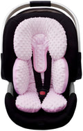 Infant Car Seat Head Neck Body Support, Ultra-Soft Minky and Microfiber Newborn Car Seat Insert, Perfect for Car