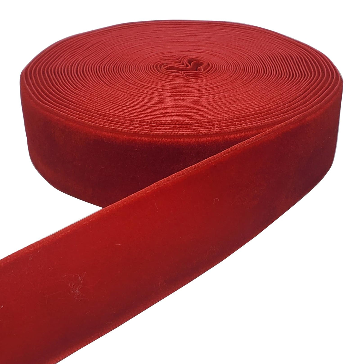 10 Yards Velvet Ribbon Spool (Red, 1")