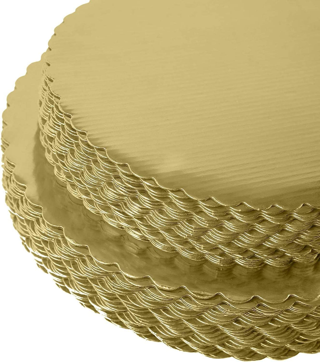 [25pcs] 10" Gold Cakeboard Round,Disposable Cake Circle Base Boards Cake Plate Round Coated Circle Cakeboard Base