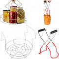 Stainless Steel Canning Rack with Jar Lifter Tongs, 11 Inch, 2-Piece Set
