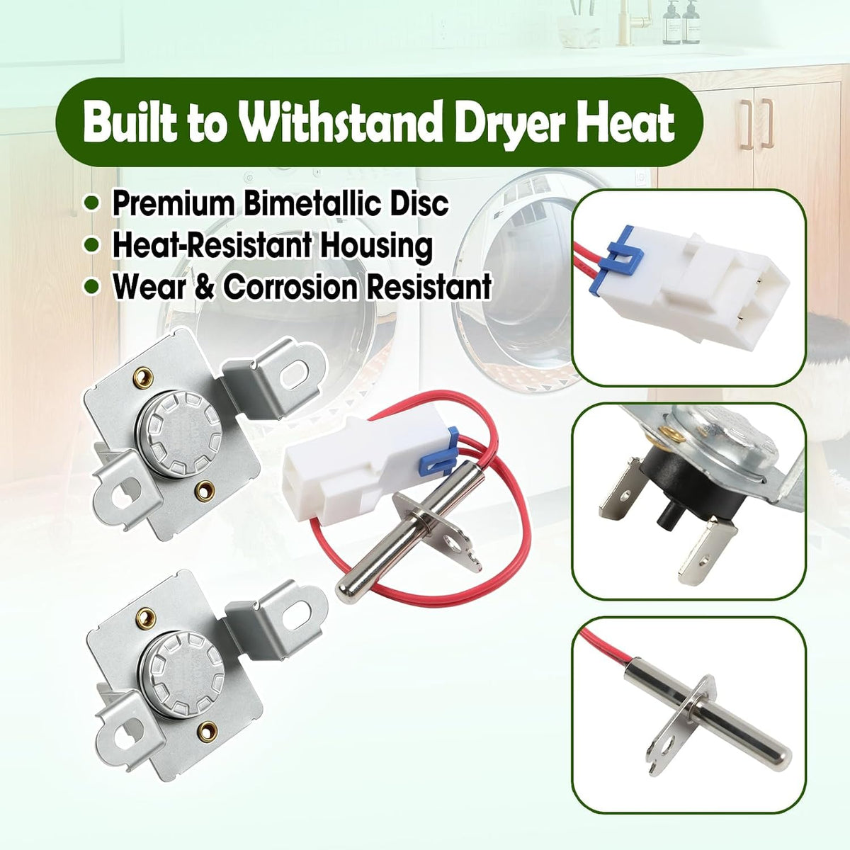 Dryer High Limit Thermostat & Thermistor Fit for LG DLEX4000B DLGX4001W