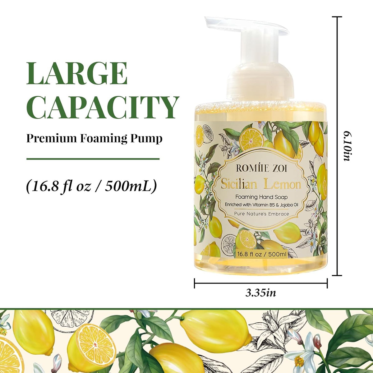 Foaming Hand Soap, Sicilian Lemon, 500ml/ 16.8fl.oz