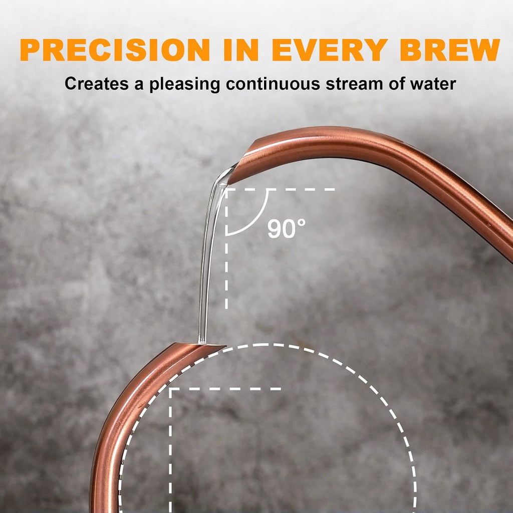 Electric Gooseneck Kettle with Thermometer, 1.0L Pour Over Hot Water Kettle for Coffee and Tea, 1000W, Auto Shutoff