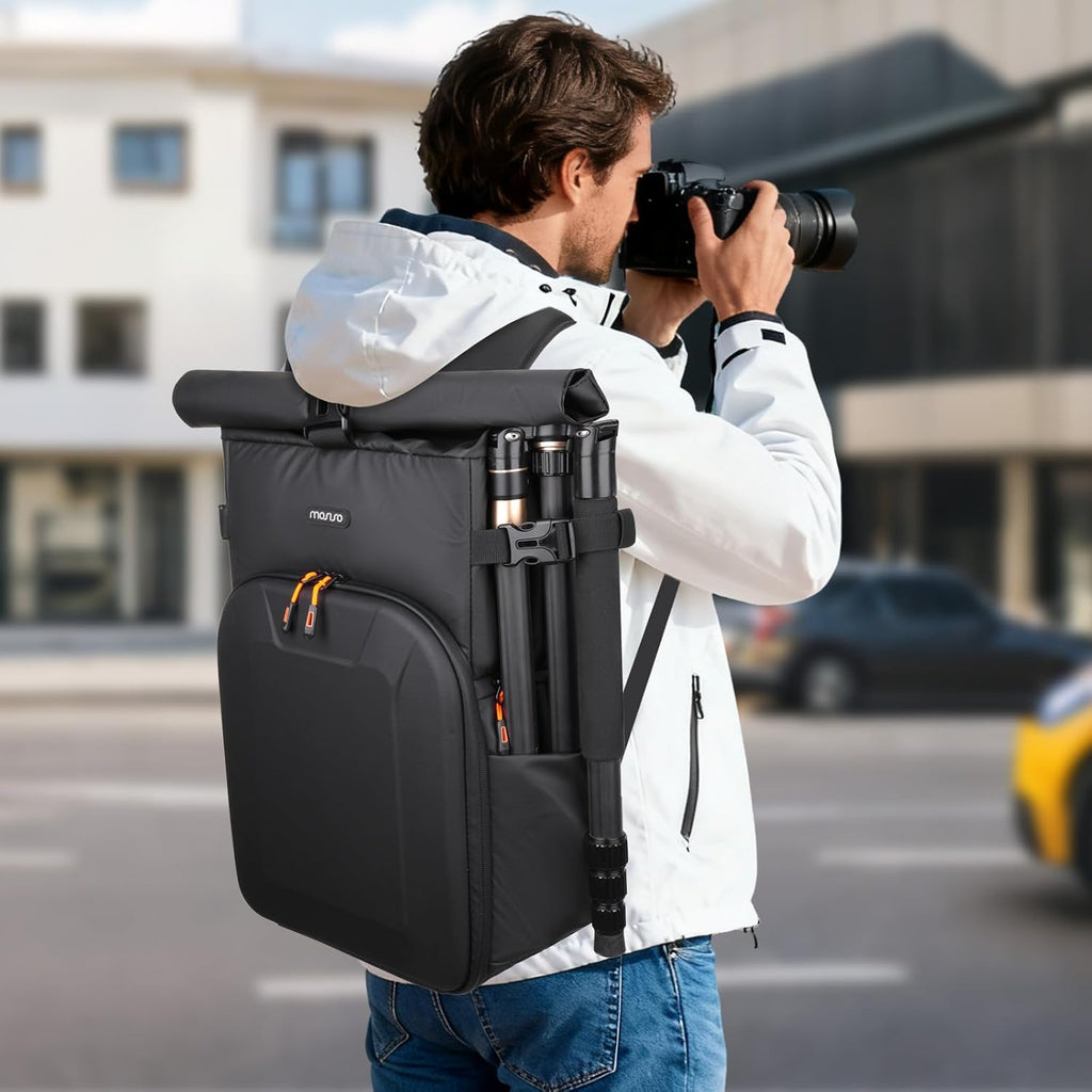 Camera Backpack,DSLR/SLR/Mirrorless Camera Bag Photography Backpack | Hardshell Pocket, 15.6 inch Laptop
