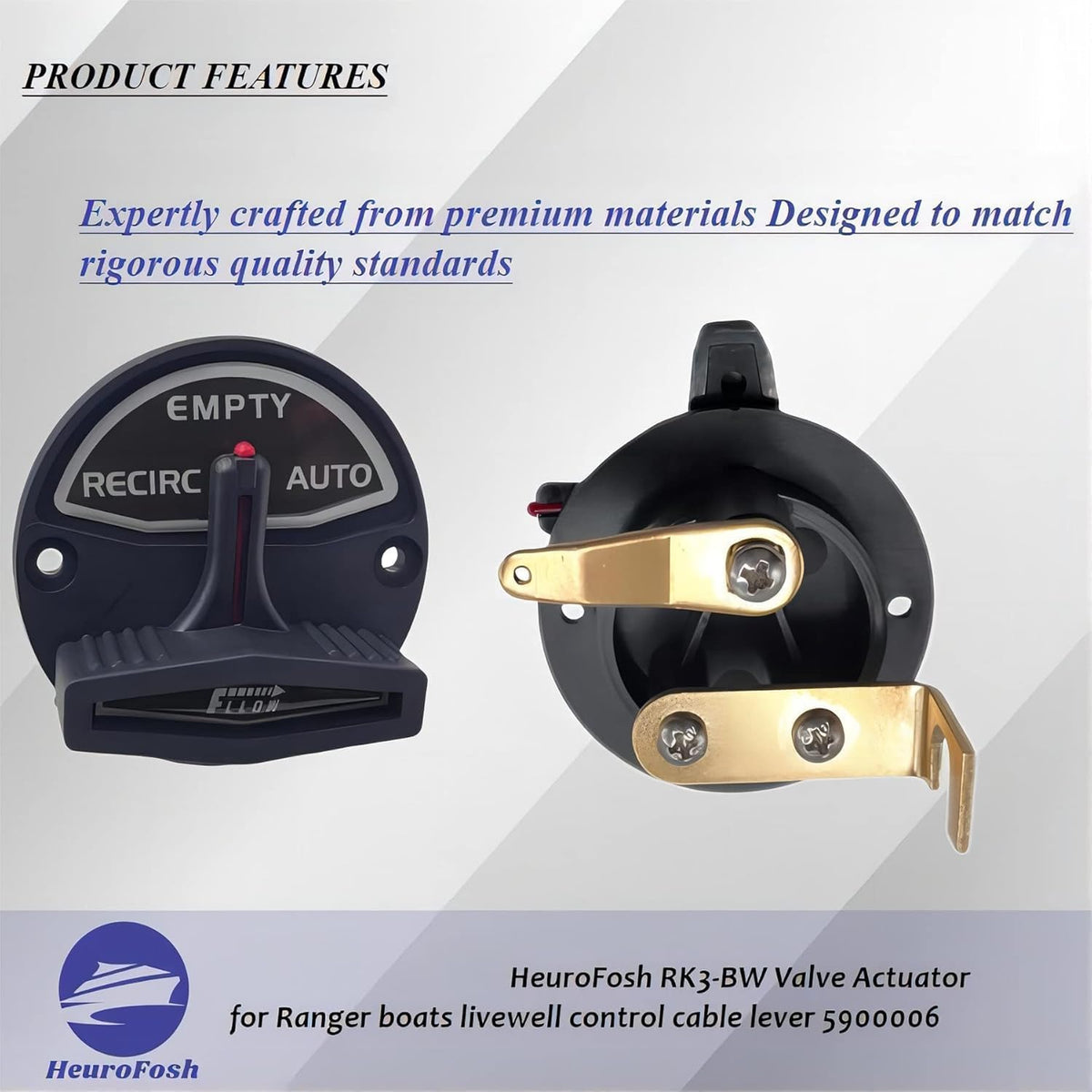 RK3-BW Valve Actuator for Skeeter Boats Ranger Livewell Control