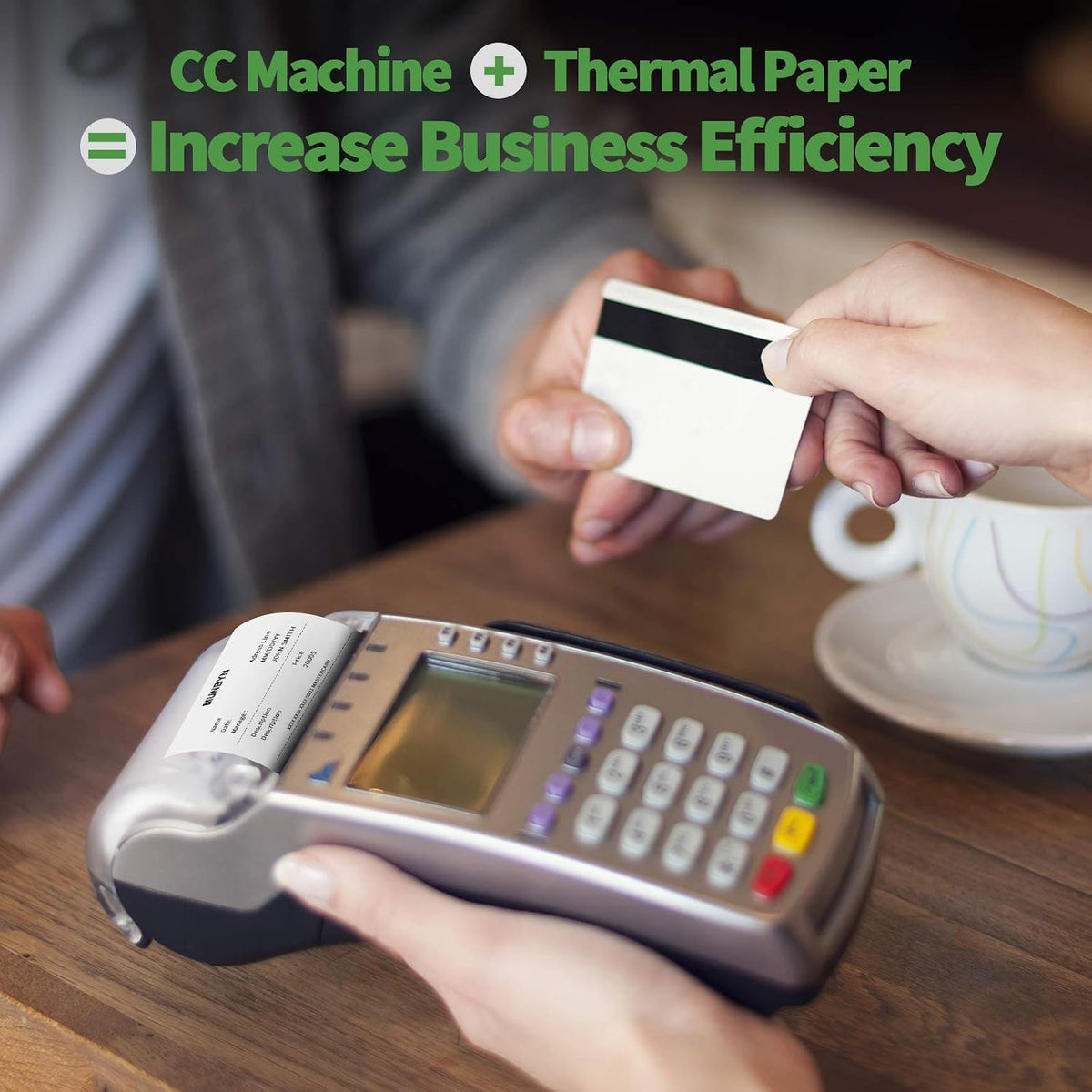 2 1/4 x 50ft Thermal Paper (10 Rolls), BPA Free Receipt Paper, 58mm Thermal Receipt Papers Fits 58mm Mini Thermal POS
